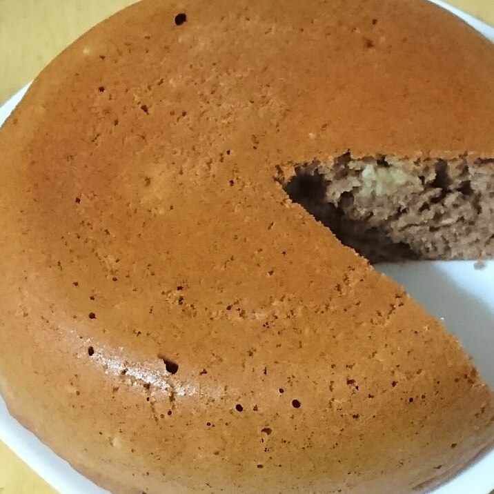 もっちりしっとり♪炊飯器ココアバナナケーキ